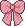 Pink striped bow.