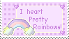 I heart Pretty Rainbows stamp