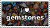 I love gemstones stamp