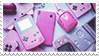 Pink phones and consoles stamp